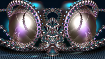 Картинка 3д графика fractal фракталы узор абстракция