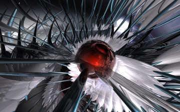 Картинка 3д графика шары фон тёмный абстракция