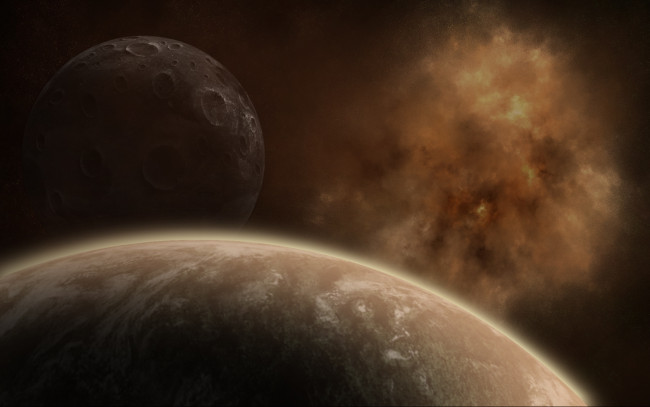 Обои картинки фото космос, арт, звёзды, фон, планеты