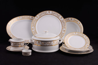 Картинка разное посуда столовые приборы кухонная утварь сервиз тарелочки чашка фарфор чайник