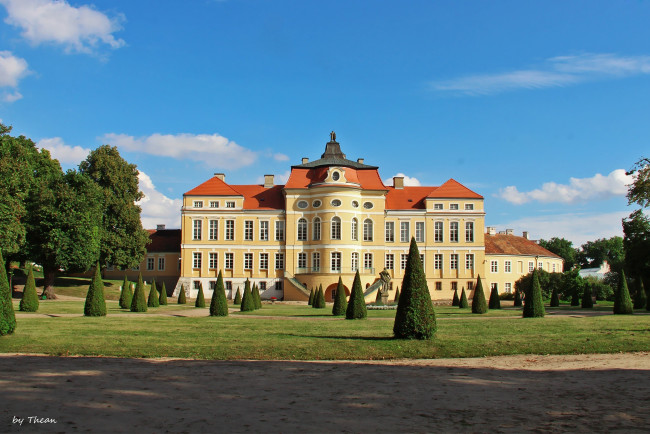 Обои картинки фото города, дворцы, замки, крепости, замок, деревья, rogalin, poland