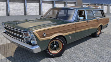 Картинка автомобили 3д 1966 ford country squire