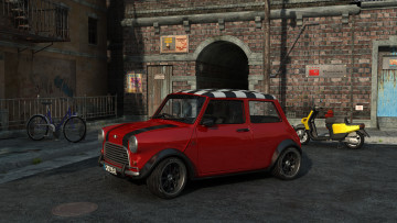 Картинка автомобили 3д mini 1275 gt in cascais wip2