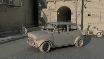 обоя автомобили, 3д, mini, 1275, gt, in, cascais, wip2