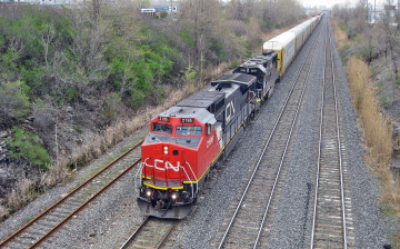 Картинка техника поезда грузовой состав вагоны локомотив железная дорога рельсы