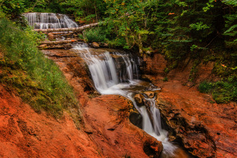 Картинка природа водопады река лес водопад