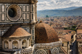 Картинка города флоренция+ италия улицы дома санта-мария-дель-фьоре florence cathedral собор флоренция