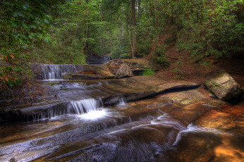Картинка природа водопады водопад река лес