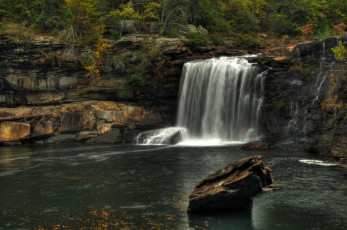 Картинка природа водопады река лес водопад
