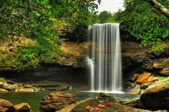 Картинка природа водопады водопад лес река