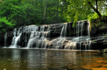Картинка природа водопады водопад река лес