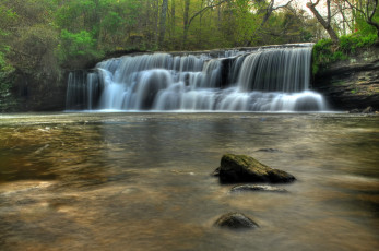 Картинка природа водопады водопад река лес