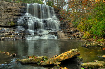 Картинка природа водопады водопад река лес