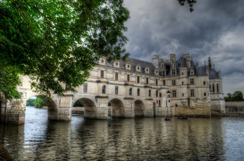 Картинка chateau+de+chenonceau города -+дворцы +замки +крепости пруд замок парк