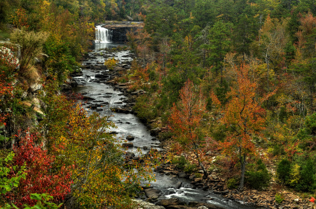 Обои картинки фото природа, водопады, водопад, река, лес