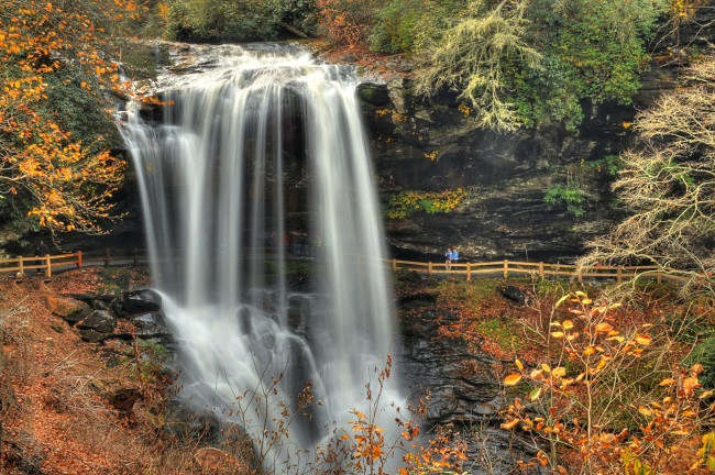 Обои картинки фото природа, водопады, водопад, лес, река