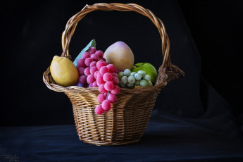 Картинка разное ремесла +поделки +рукоделие корзина ягоды муляж фрукты