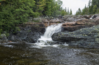 Картинка природа водопады водопад река лес