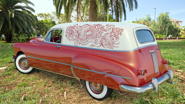 Картинка автомобили 3д фон 1949г pontiac автомобиль