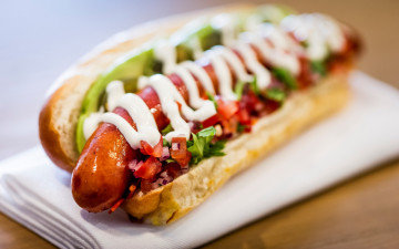 Картинка еда бутерброды +гамбургеры +канапе сосиска майонез