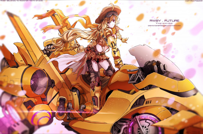 Обои картинки фото аниме, rwby, девушка, арт, dishwasher1910, yang, xiao, long