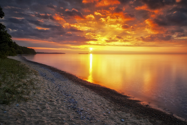 Обои картинки фото природа, восходы, закаты, закат