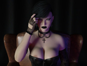 Картинка 3д+графика люди+ people фон взгляд девушка