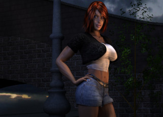 Картинка 3д+графика люди+ people фон взгляд девушка