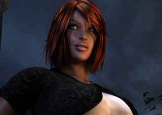 Картинка 3д+графика люди+ people фон взгляд девушка