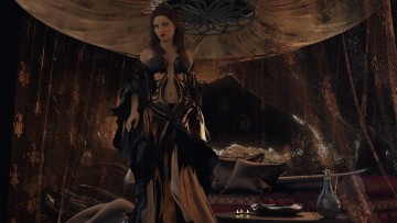 Картинка 3д+графика фантазия+ fantasy взгляд фон девушка