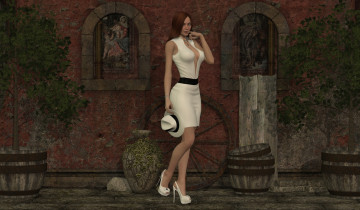 Картинка 3д+графика люди+ people взгляд девушка фон