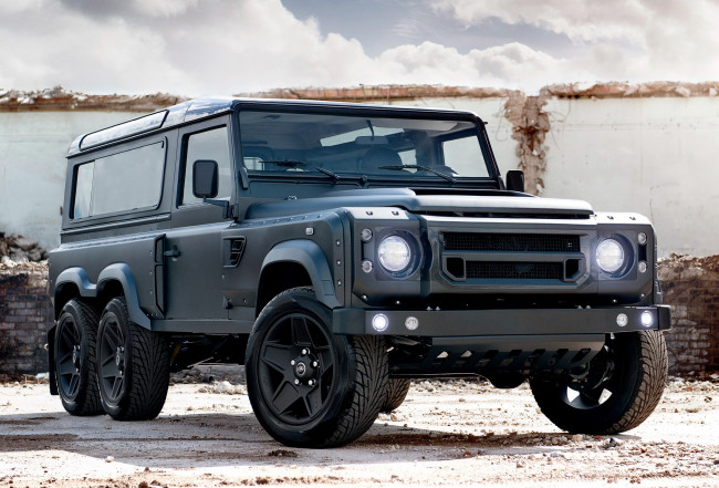 Обои картинки фото kahn design flying huntsman 6x6 land-rover defender 2017, автомобили, land-rover, design, flying, kahn, 2017, defender, huntsman, 6x6