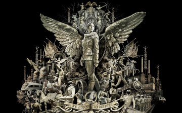 обоя кино фильмы, the hunger games,  catching fire, персонажи, крылья