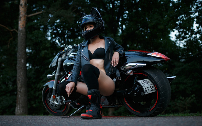 Обои картинки фото anastasia zhilina, девушки, анастасия жилина, anastasia, zhilina, мотоцикл, bike, анастасия, жилина, девушка, модель, стройная, сексуальная, секси, рыжеволосая, поза, фотосессия, фигура