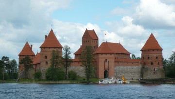Картинка trakai lithuania города дворцы замки крепости