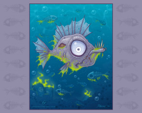 Картинка рисованные животные рыбы