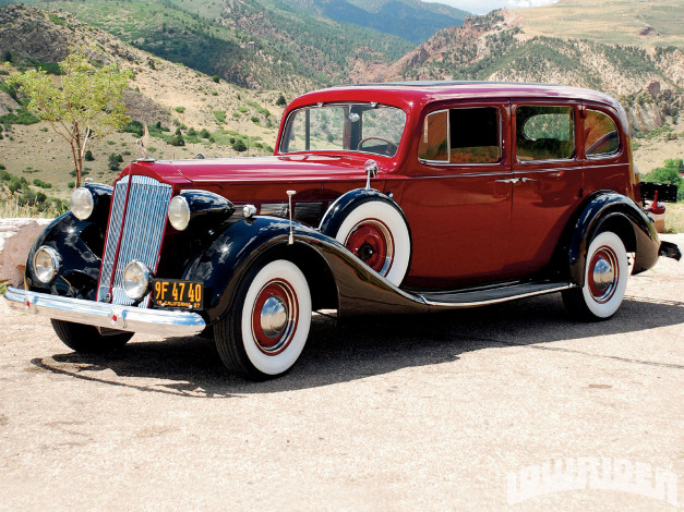 Обои картинки фото 1937, packard, super, limousine, автомобили