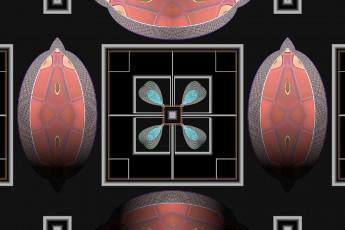 Картинка 3д графика fractal фракталы фон узор