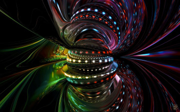 Картинка 3д графика fractal фракталы линии сфера