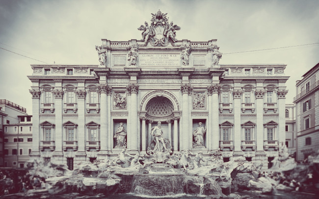 Обои картинки фото города, рим, ватикан, италия, фонтан, скульптуры