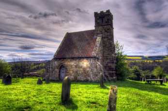Картинка upleatham church города католические соборы костелы аббатства тучи горы церковь часовня погост