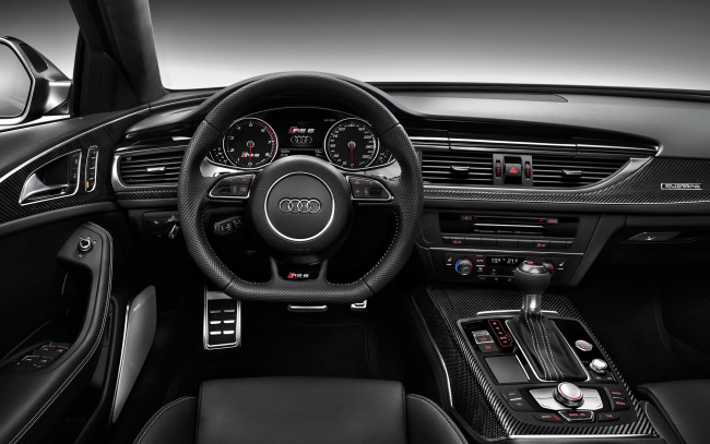 Обои картинки фото автомобили, спидометры, торпедо, audi, rs6, avant