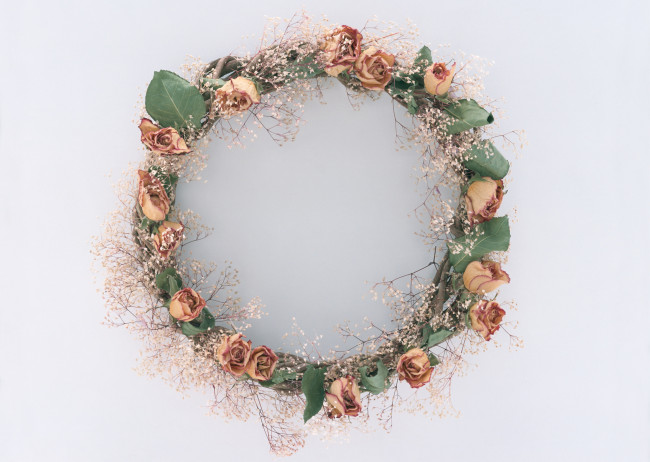 Обои картинки фото цветы, букеты, композиции, венок