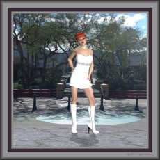 обоя 3д графика, people , люди, рыжая, взгляд, девушка