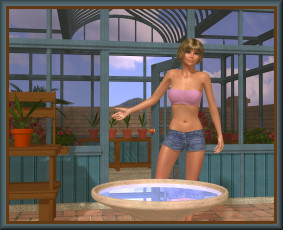 Картинка 3д+графика people+ люди девушка взгляд