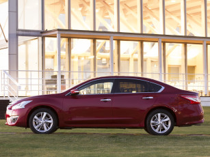 обоя автомобили, nissan, datsun, teana, jp-spec, l33, 2014, красный