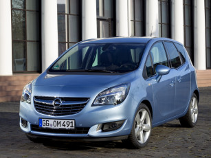 обоя автомобили, opel, meriva, b, 2014, синий