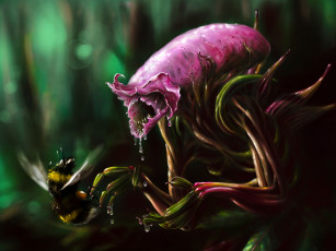 Картинка gianna+ragagnin фэнтези существа шмель цветок gianna ragagnin