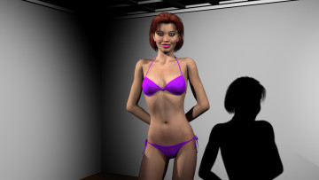 Картинка 3д+графика people+ люди девушка купальник