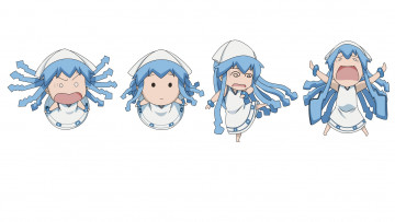 Картинка аниме shinryaku +ika+musume девушки